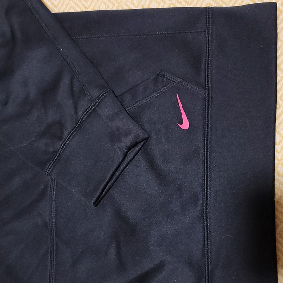 Nike Hoodie hooded sweatshirt girls L large black pink gray therm-fit top - Picture 4 of 8